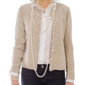 Cortland Park Cashmere Pearl Button Front Cardigan